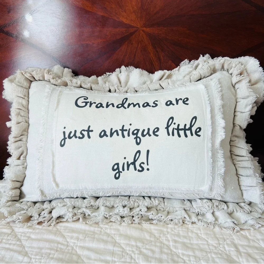 Funny Ruffled Throw Pillow  24”x17”